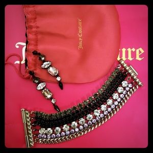 Juicy Couture earrings and bracelet